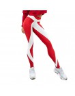 Kobiety legginsy Slim wysoka talia elastyczność legginsy fitness z nadrukiem legginsy oddychające spodnie damskie legginsy Push 