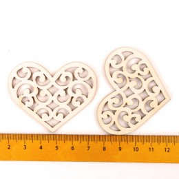 Piękny wzór serca drewniane Scrapbooking malarstwo kolekcja Craft akcesoria do robótek ręcznych diy Home Decoration 48-56mm 10 s