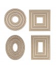 2019 nowy podstawowy koło owalne prostokąt kwadratowe ramki zestaw metalu wykrojniki dla DIY papier do scrapbookingu robienie ka