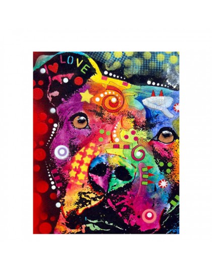 SDOYUNO 40x50cm styl pop obraz bez ram diy według numerów kolorowy pies zdjęcia według numerów na płótnie zwierzęta dekoracji wn