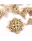 25 sztuk drewniany Ornament książka ochraniacz narożny DIY rzemiosło domu pudełko ozdobne książka Album księga gości rogu drewna