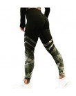 Kobiety legginsy Slim wysoka talia elastyczność legginsy fitness z nadrukiem legginsy oddychające spodnie damskie legginsy Push 