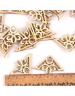 25 sztuk drewniany Ornament książka ochraniacz narożny DIY rzemiosło domu pudełko ozdobne książka Album księga gości rogu drewna