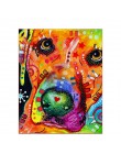 SDOYUNO 40x50cm styl pop obraz bez ram diy według numerów kolorowy pies zdjęcia według numerów na płótnie zwierzęta dekoracji wn