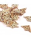 25 sztuk drewniany Ornament książka ochraniacz narożny DIY rzemiosło domu pudełko ozdobne książka Album księga gości rogu drewna