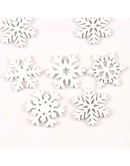15 sztuk/partia boże narodzenie śnieżynka biała dekoracja z drewna rękodzieło DIY rzemiosło Scrapbooking drewniane ozdoby akceso