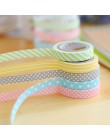 5 rolek cukierki kolor śliczny pasek Dot Washi taśma zestaw naklejek Scrapbooking dekoracja wnętrz strona dekoracji Lot 1306