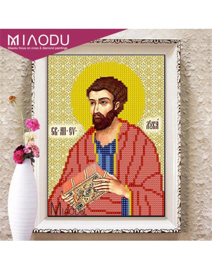 Miaodu 5d majsterkowanie malowanie diamentowa ścieg krzyżykowy Retro religia ikona lidera diamentowa mozaika mężczyźni haft diam