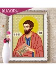 Miaodu 5d majsterkowanie malowanie diamentowa ścieg krzyżykowy Retro religia ikona lidera diamentowa mozaika mężczyźni haft diam