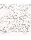 15 sztuk/partia boże narodzenie śnieżynka biała dekoracja z drewna rękodzieło DIY rzemiosło Scrapbooking drewniane ozdoby akceso