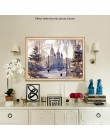 EverShine diament haftowany krajobraz diament malarstwo obraz ze strasu diament mozaika sprzedaż pełny zestaw kościół zima Home 