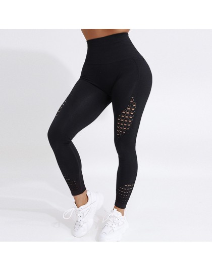 CHRLEISURE kobiety wysokiej talii legginsy Push Up Hollow Fitness legginsy legginsy treningowe dla kobiet Casual Jeggings 4 kolo