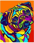 SDOYUNO 40x50cm styl pop obraz bez ram diy według numerów kolorowy pies zdjęcia według numerów na płótnie zwierzęta dekoracji wn