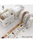 5 rolek cukierki kolor śliczny pasek Dot Washi taśma zestaw naklejek Scrapbooking dekoracja wnętrz strona dekoracji Lot 1306