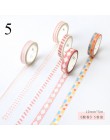 5 rolek cukierki kolor śliczny pasek Dot Washi taśma zestaw naklejek Scrapbooking dekoracja wnętrz strona dekoracji Lot 1306