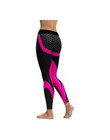 CHRLEISURE legginsy fitness geometryczne honeycomb cyfrowe drukowane legginsy wysokiej talii Hip oddychające poliester kobiety L
