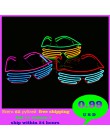 2020 Neon Party świecące okulary podświetlany przewód Neon LED okulary zapalają okulary kostium wrony Party DJ okulary dekoracje