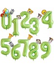 40 cal "zielony owoc" balony foliowe w kształcie cyfr balon ze zwierzęciem Monkey żyrafa zebra rysunek 1 2 3 lat dziecko chłopie