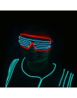 2020 Neon Party świecące okulary podświetlany przewód Neon LED okulary zapalają okulary kostium wrony Party DJ okulary dekoracje