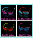 2020 Neon Party świecące okulary podświetlany przewód Neon LED okulary zapalają okulary kostium wrony Party DJ okulary dekoracje