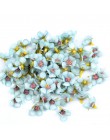 50 sztuk 2cm Multicolor Mini jedwab sztuczna stokrotka kwiat głowy dla korony ślub girlanda dekoracyjna Handmade DIY scrapbookin