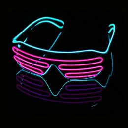 2020 Neon Party świecące okulary podświetlany przewód Neon LED okulary zapalają okulary kostium wrony Party DJ okulary dekoracje