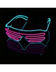 2020 Neon Party świecące okulary podświetlany przewód Neon LED okulary zapalają okulary kostium wrony Party DJ okulary dekoracje