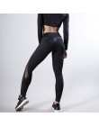 CHRLEISURE jednolity wysoki stan legginsy Fitness kobiety serce trening leginsy Femme modna siatka i Patchwork skóra PU legginsy