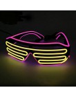 2020 Neon Party świecące okulary podświetlany przewód Neon LED okulary zapalają okulary kostium wrony Party DJ okulary dekoracje