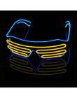 2020 Neon Party świecące okulary podświetlany przewód Neon LED okulary zapalają okulary kostium wrony Party DJ okulary dekoracje