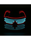 2020 Neon Party świecące okulary podświetlany przewód Neon LED okulary zapalają okulary kostium wrony Party DJ okulary dekoracje