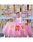 Dzieci 1. Dekoracja urodzinowa 1-letnia korona Baby Boy girl 1 pierwsze urodziny balon Garland Baby Shower zaopatrzenie firm