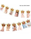 Dzieci 1. Dekoracja urodzinowa 1-letnia korona Baby Boy girl 1 pierwsze urodziny balon Garland Baby Shower zaopatrzenie firm