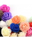 50 sztuk/partia sztuczne Mini pianka pe kwiat róży Handmade DIY dekoracje ślubne DIY Scrapbooking sztuczny kwiat pocałunek Ball
