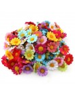 100 sztuk/partia 2.5cm Mini Daisy dekoracyjny kwiat sztuczne jedwabne kwiaty dekoracja na przyjęcie ślubne Home Decor (bez łodyg