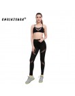 CHRLEISURE seksowne damskie legginsy gotycka wsuwana siatka projektowa spodnie spodnie duże rozmiary czarne Capris odzież sporto