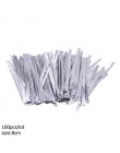 40/100pcs Bowknot metaliczny Twist drut wiązałkowy cukierki Lollipop pieczenia jasne torby do pakowania na tort weselny akcesori
