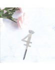 0-9 numery wykaszarki do ciast z okazji urodzin urocza korona numer chorągiewki na tort akrylowy Cupcake Topper urodziny dekorac
