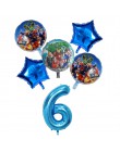 6 sztuk/zestaw pająk folia człowiek balony Avengers balon w kształcie cyfry dekoracje na imprezę urodzinową superbohater chłopie
