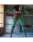 SVOKOR damskie legginsy Sexy wysokiej talii Slim drukowane legginsy Gym wysoka rozciągliwość oddychające spodnie damskie