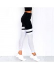 Legginsy damskie Fitness dorywczo spodnie do ćwiczeń ołówek elastyczne spodnie gradientowe Legging Skinny leginsy gotyckie siatk