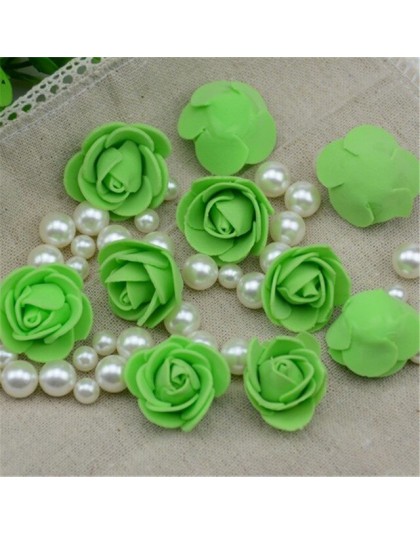 50 sztuk/partia sztuczne Mini pianka pe kwiat róży Handmade DIY dekoracje ślubne DIY Scrapbooking sztuczny kwiat pocałunek Ball