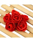 50 sztuk/partia sztuczne Mini pianka pe kwiat róży Handmade DIY dekoracje ślubne DIY Scrapbooking sztuczny kwiat pocałunek Ball
