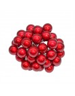 50 sztuk Mini jagody plastikowe sztuczne owoce małe sztuczna perła kwiat Stamens Cherry ślub DIY pudełko zdobione wieńce Xmas