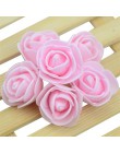 50 sztuk/partia sztuczne Mini pianka pe kwiat róży Handmade DIY dekoracje ślubne DIY Scrapbooking sztuczny kwiat pocałunek Ball