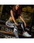 SVOKOR damskie legginsy Sexy wysokiej talii Slim drukowane legginsy Gym wysoka rozciągliwość oddychające spodnie damskie
