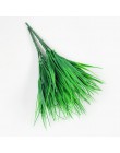 7-widelec zielona sztuczna plastikowa sztuczna trawa roślina liściasta do zaręczyn ślub dekoracje ślubne koniczyna dekory stołow