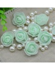 50 sztuk/partia sztuczne Mini pianka pe kwiat róży Handmade DIY dekoracje ślubne DIY Scrapbooking sztuczny kwiat pocałunek Ball