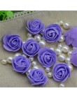 50 sztuk/partia sztuczne Mini pianka pe kwiat róży Handmade DIY dekoracje ślubne DIY Scrapbooking sztuczny kwiat pocałunek Ball
