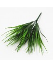 7-widelec zielona sztuczna plastikowa sztuczna trawa roślina liściasta do zaręczyn ślub dekoracje ślubne koniczyna dekory stołow